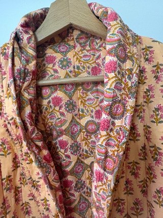 Chaqueta acolchada floral talla única