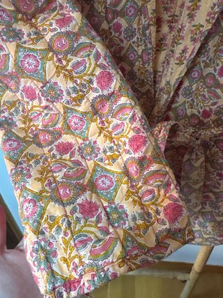 Chaqueta acolchada floral talla única