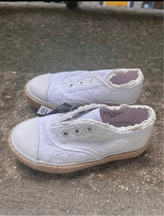 Zapatillas lona blancas con esparto
