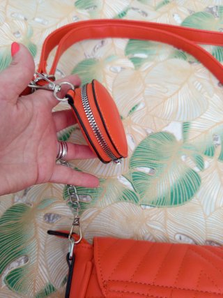 Borsa SARA MODA arancione con portamonete