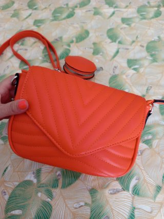 Borsa SARA MODA arancione con portamonete