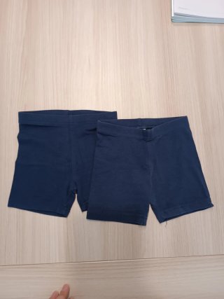 Lote 2 pantalones ciclistas niña azul