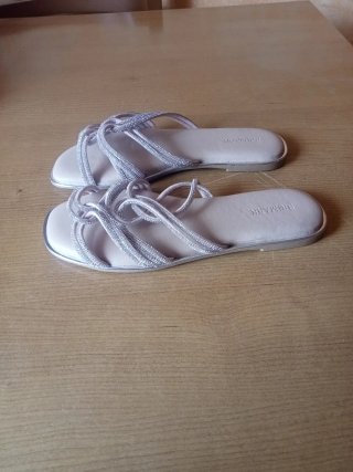 Sandalias Primark Talla 37 Beige/Plata