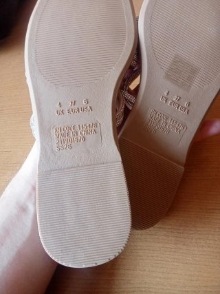 Sandalias Primark Talla 37 Beige/Plata