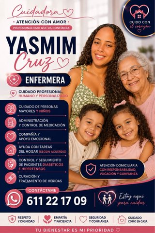 servicios de limpieza, cuidado de niños y mayores.