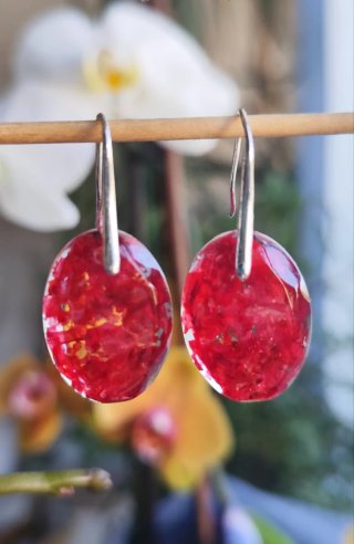 Pendientes Geranio Coral