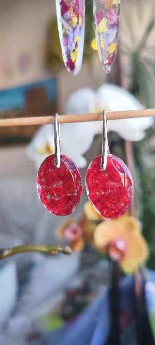 Pendientes Geranio Coral