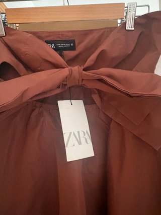 Vestido Zara marrón con lazo
