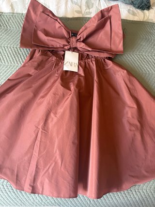 Vestido Zara marrón con lazo