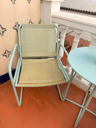 Conjunto mesa y 2 sillas jardín