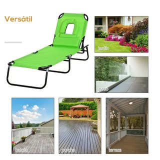 Tumbona Plegable Verde - 120kg