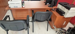 Mesa de oficina madera y metal