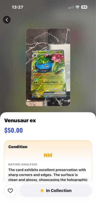 Carta Pokémon Venusaur EX Corona Estelar