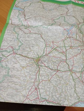 CARTA TURISTICA E AUTOMOBILISTICA D'ITALIA VINTAGE