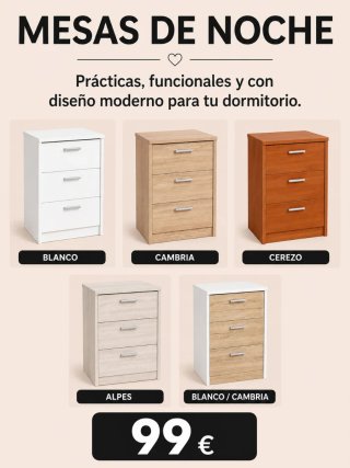 Mesas de noche de madera