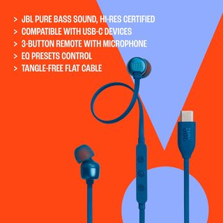 Auriculares JBL Tune 310C USB-C Plata/Blanco