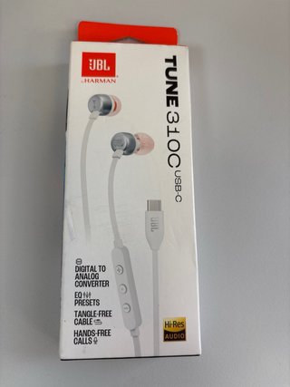 Auriculares JBL Tune 310C USB-C Plata/Blanco