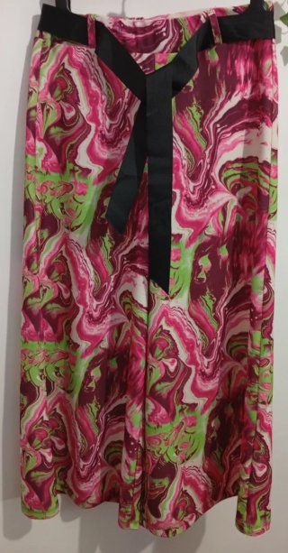 Pantalón ancho estampado