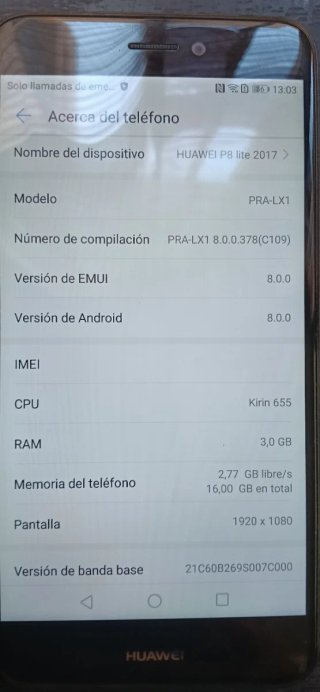 Huawei P8 Lite 2017 Negro