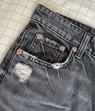 Loose fit denim bermuda shorts Zara