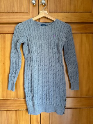 Jersey Polo Ralph Lauren Gris talla 12-14 años