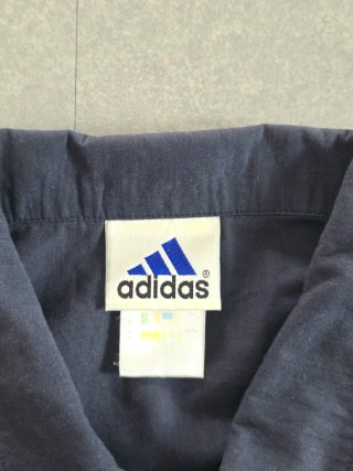 Maglietta Adidas Vintage Y2K Blu Navy Logo Ricamat