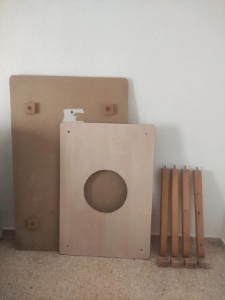 Mesa camilla desmontable 125x80 cm. Brasero