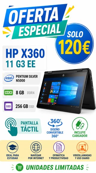 HP X360 11 G3 EE Portátil Convertible