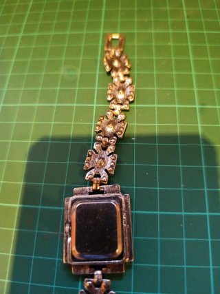Reloj pulsera plata piedras multicolor