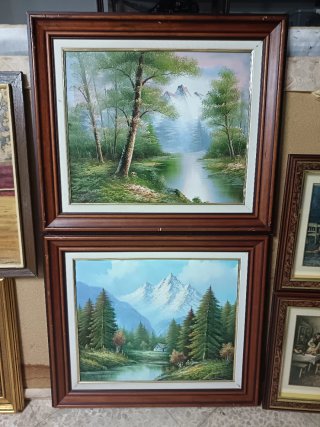 Cuadros pintados al óleo, decorativos Paisajes