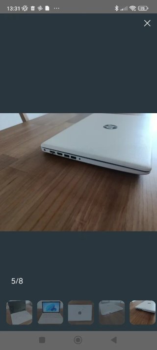 Portátil HP 480GB SSD+8GB RAM. Blanco