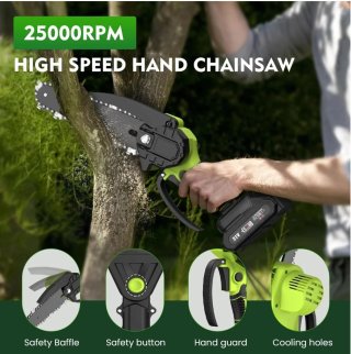 Motosierra Cortasetos Batería Pértiga Telescópica