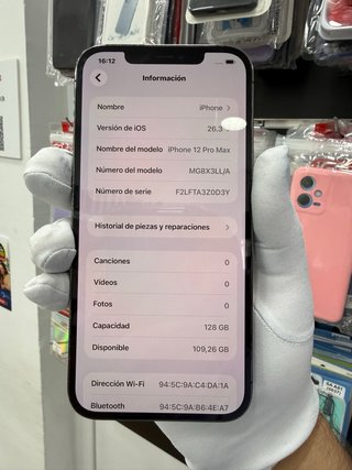 iPhone 12 Pro Max 128GB Gris /100% bat factura gar