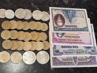 Lote monedas y billetes españoles
