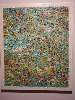 Cuadro pintado a mano acrílico textura 50 por 60
