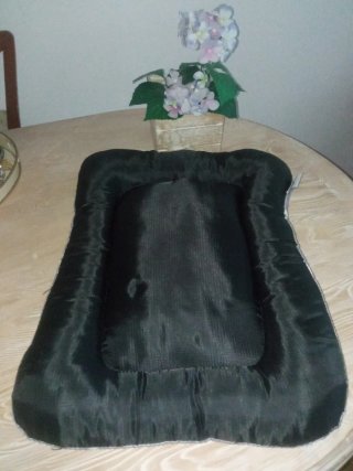 Cama para perro/gato gris y blanco