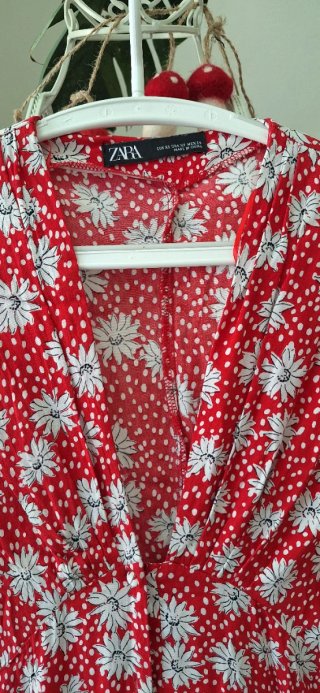 Vestido Zara Estampado Flores XS