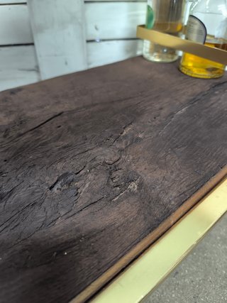 Camerera vintage cristal, madera y metal.