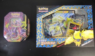 Lata Mega Gengar y Caja Regieleki V Pokémon