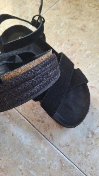 Sandalias negras Mango Talla 36