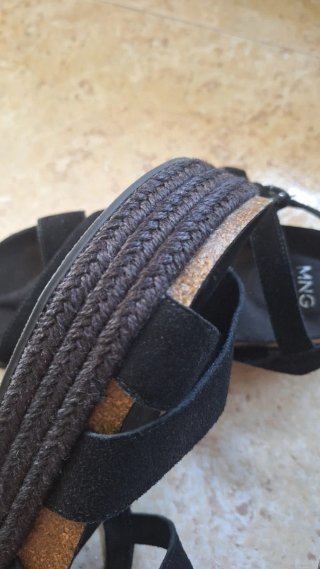 Sandalias negras Mango Talla 36