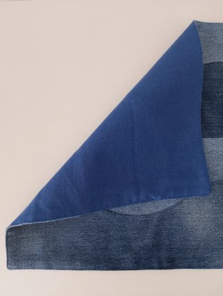 Tovaglietta americana jeans blu e azzurro a onde
