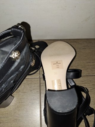 Sandalias Tacón Negro 7cm