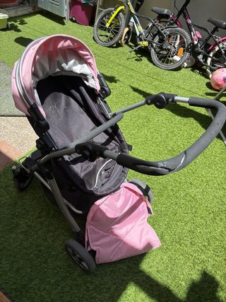 Carrito Muñecas Rosa Silver Cross