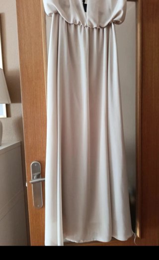 Vestido largo evento/novia beige