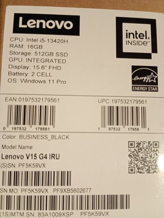 Portátil Lenovo i5 16GB RAM 512GB SSD 15.6 FHD