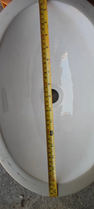 Lote .Lavamanos  Cerámica Blanco/Beige pequeño.
