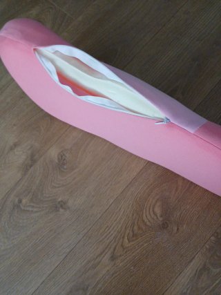 Cojín ergonómico para espalda rosa  funda lavable