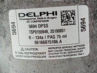 Compresor Aire Acondicionado Opel Astra 2.0 CDTI J