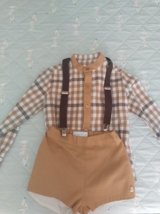 Conjunto de vestir niño camisa cuadros y pantalón